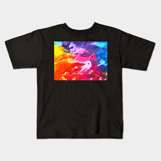 Acrylic Colour Painting Kids T-Shirt by Dreamer